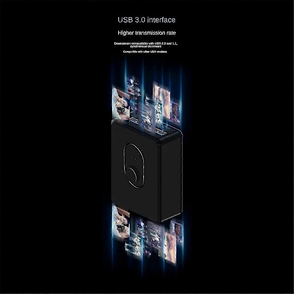 USB 2.0 KVM-switch 1X2/2X1 Switch Switcher USB-splitter Delad Kontroller för Laptop Dator Skrivare Tangentbord Mus, B