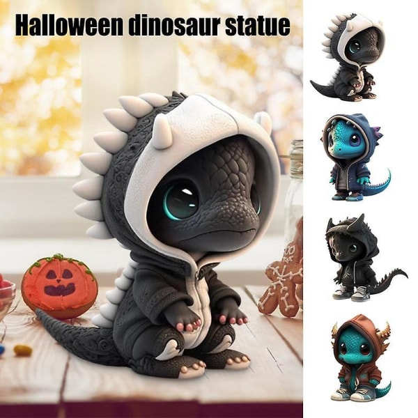 Cool Dragon Trädgårdsstatyer Harts Tecknad Cool Dragon Skulptur Dekor Drakstaty Ornament Utomhus Gårdskonst Dekor För Hemmet C