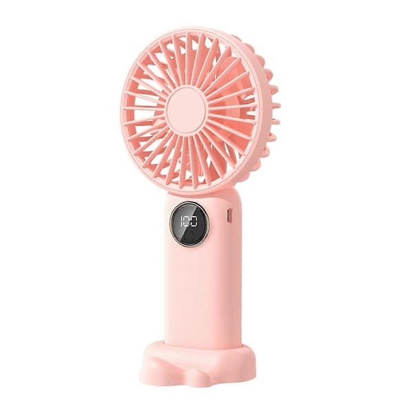 V12 Håndholdt Ventilator til Studerende Voksne Ventilator, Pink