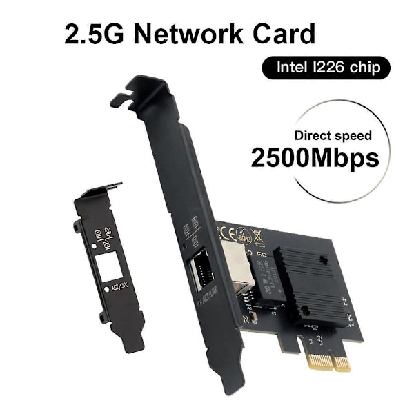 2500Mbps PCI-E til RJ45 Netværkskort I226 Chip Gigabit Ethernet 100/1000/2500Mbps RJ45 LAN PCIe Adap