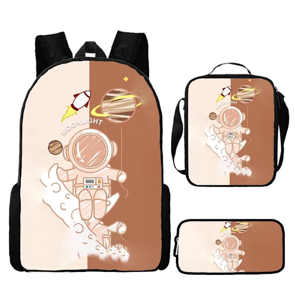 Doors Koululaukku Matkareppu Olkalaukku Penaali setti Lapsille Opiskelijoille 23 3Pcs Set