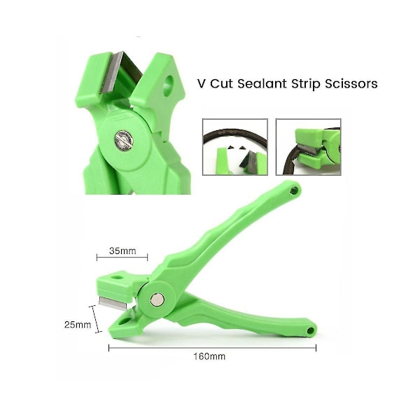 V-mund Gummi Strips Saks 90-graders Saks T90-graders Tang Forseglede Retvinklede Tang
