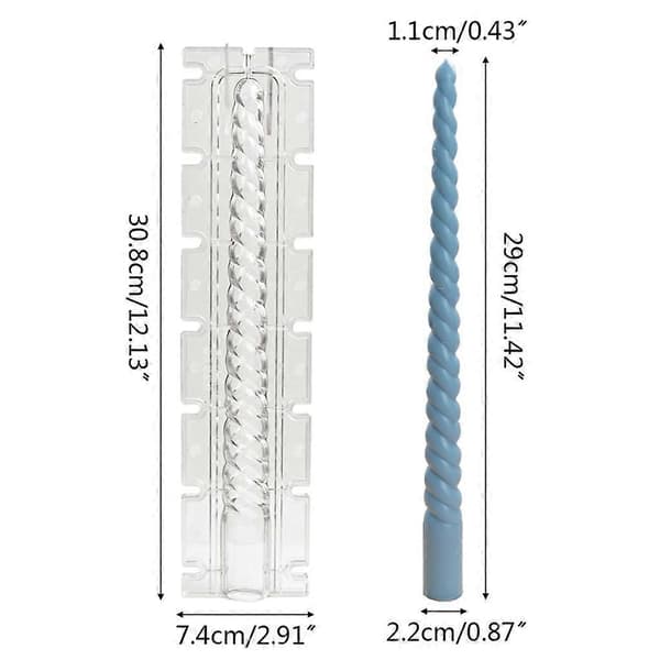 3D vridd langstrakt stearinlys plastform DIY unik duftlysform