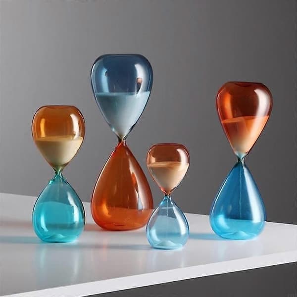 Iøjnefaldende timeglas i glas timer 10 15 30 minutter mode sandtimer til boligindretning og meditationer - 30 minutter 30 minutes