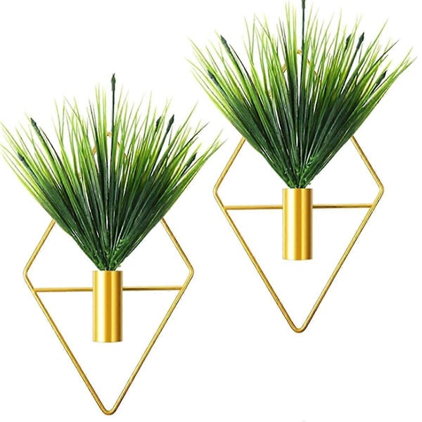 Rombisk Geometrisk Väggplanteringskruka Hängande Vas Elegant Hållbar Väggplanteringshållare Hängande Planteringskrukor Järn Blomhållare B