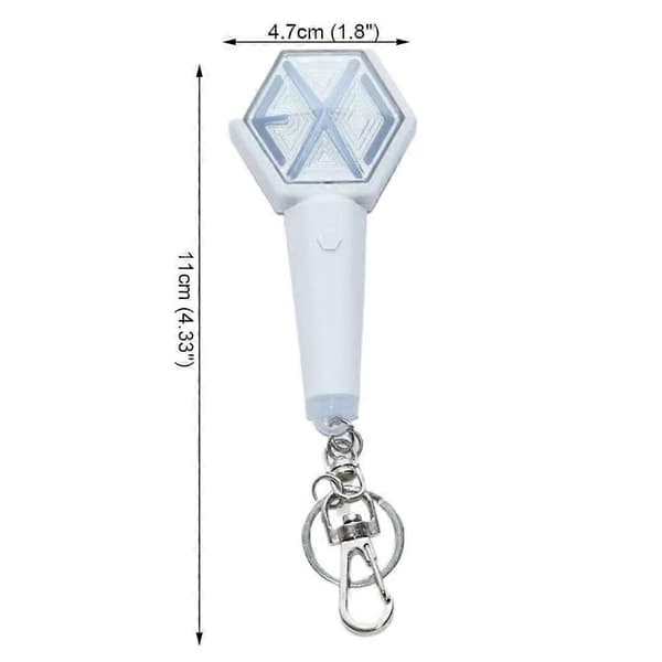 Färgglad Mini Light Stick Nyckelring för EXO-fans Konsert Souvenir