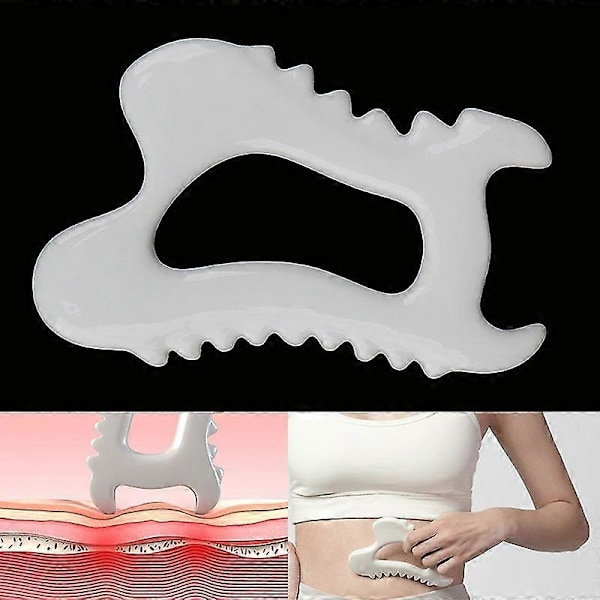 Gua Sha Keramisk Rektangelform Ansikts- och Kroppsmassagebräda Verktyg Portabel