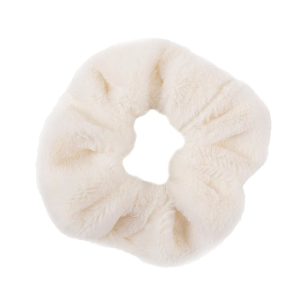 7 kpl Talvi Syksy Lämpimät Pehmeät Hiuslenkit Naisille Tytöille Söpöt Pehmoiset Joustavat Hiuslenkit 1pcs white