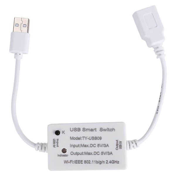 Tuya USB Bryter WIFI Kontroller Timer for USB for Hjem