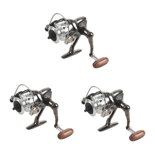 3X MN100 Helmetall Kropp Spinnfiske Rulle Isfiske Rulle Flottmete Hjul Mini Liten Rulle