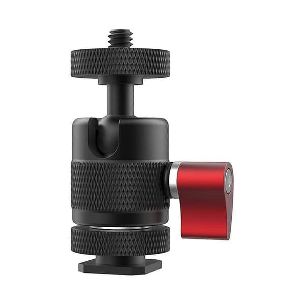 Mini Stativkulehode Svingbart Kulehode 1/4 Tommers Avtakbar Blitssko Adapter for DSLR Kamera M