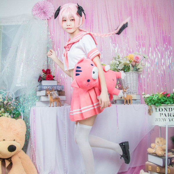 Astolfo Cosplay -asu naisille/tytöille Jk-univormu merimiespuku laskostettu hame animekoulupuvut Costume One size