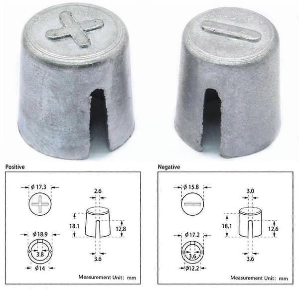 Batterikabelshims Positiv og negativ batteripolshims O4Z4 RASK
