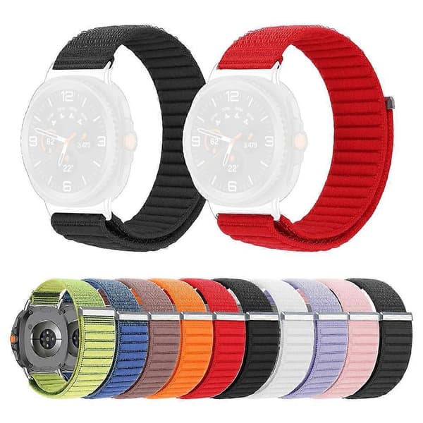 Nylon Strap for Samsung Watch 8 Strap Classic Adjustable Replacement Wristband Grön
