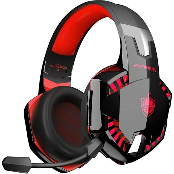 2025 Nya Gaming Headset för Xbox One, PS5, PS4, PC, med Avtagbar Brusreducerande Mikrofon, Trådlösa Bluetooth-hörlurar för Telefon, Ett-klicks 7.1 Ljud, U
