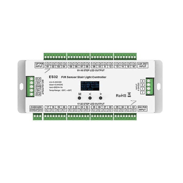 32CH ES32 PIR Sensor Trappelys Kontroller Infrarød Induktiv Bryter Trappelys Kontroll