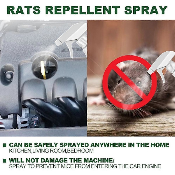 Pepparmynta Avskräckande Medel Mot Möss Musskrämma Spray Natural Armor Rodent Shield Trigger Spruta Hushållstillbehör