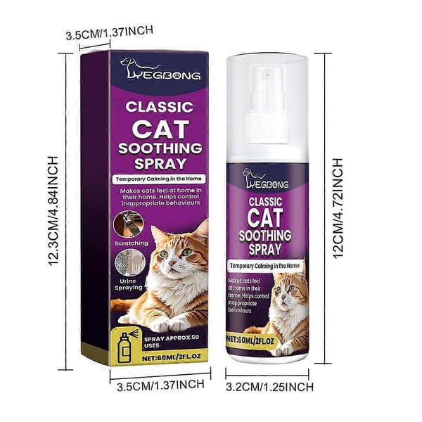 Lugnande Kattspray 60ml Feromonspray För Ångestlindring Och Träning