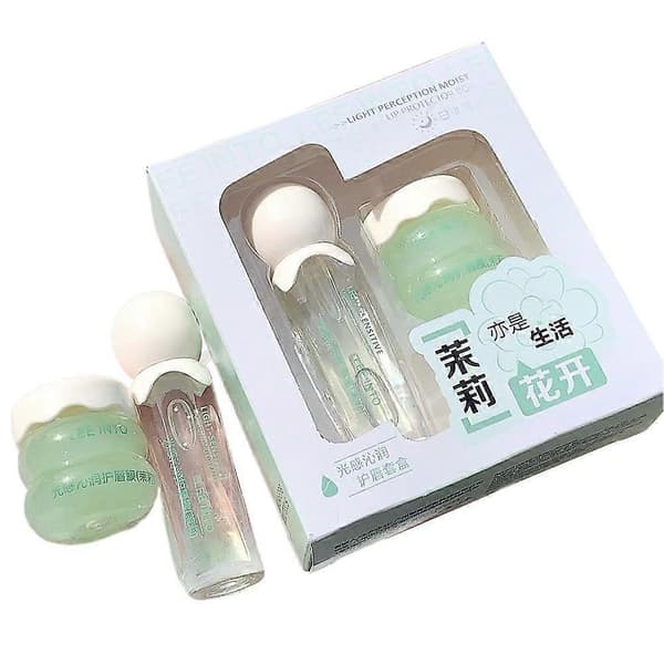Leeinto Lip Gloss Set Moisturizing Plumping Gloss Hydrating Lip Color Gift Jasmine