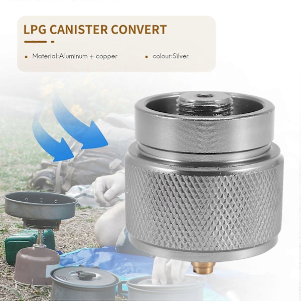 Camping Komfur Adapter 1LB Propan Lille Tank Input og en Lindal Ventil EN417 Output Udendørs Cylinder
