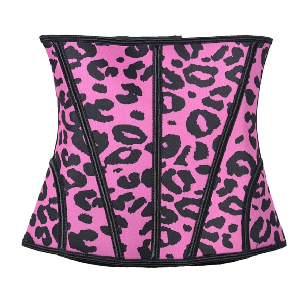 Kvinder Slankende Talje Træning Under Bust Korset Stramning Shapewear Pink-leopard 3XS