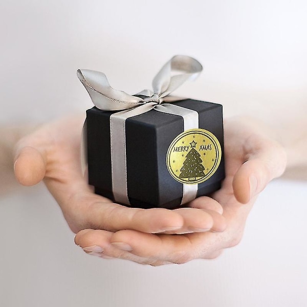500 stk. Gull God Jul-klistremerker Godtepose Konvolutter Forsegling gold