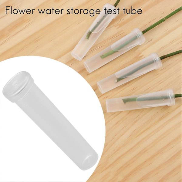 Blomstertuber 100-pack, Blomstervaser, Blomstervattenrör för Blomsterarrangemang, Klar Plast