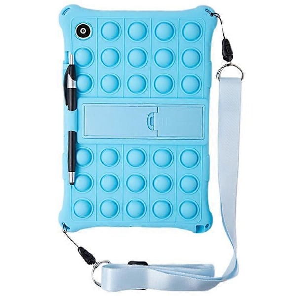 Kompatibel med Galaxy Tab A8 10.5 (2021) Fidget Sensorisk Silikon Bubbla Ångest Stress Relief Leksaker Halkfri Textur Tablet Skydd Blue