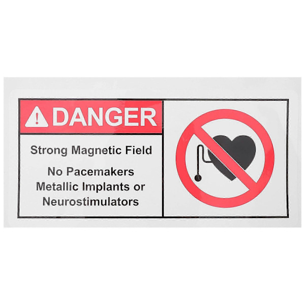 Varningsetikett Ingen Pacemaker Dekal Magnetfältsvarning Etikett Ingen Pacemaker Skylt Etikett