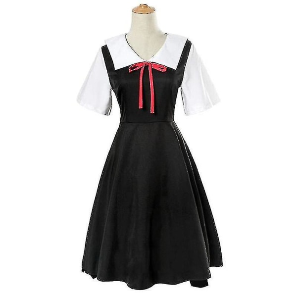 Hurtig Forsendelse Anime Kaguya-sama Fujiwara Chika Cosplay Kostumer Halloween Anime Kostume til Kvinder With wig L