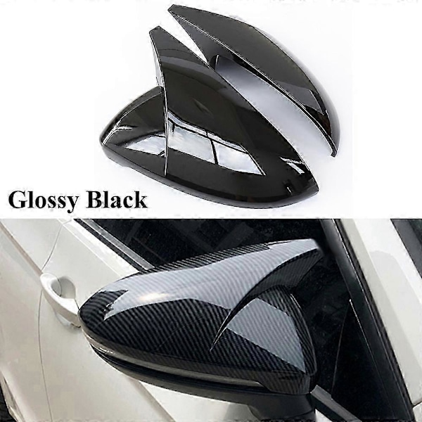 Blank Sort Baglygte Spejldæksel Dør Side Vinge Spejlkapper Trim Shell Til Golf 7 7.5 Mk7 2015 2016 2017 2018