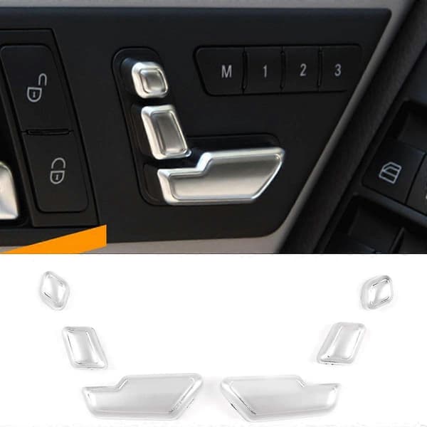 For C E Gla Ml Klasse W212 W218 X166 Sølv Krom Setejusteringsknapp Bryter Deksel Trim