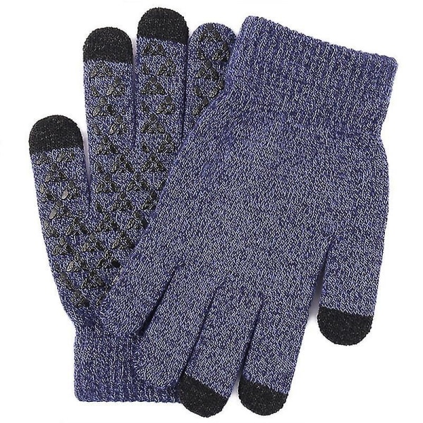 Vinterhansker for menn og kvinner, berøringsskjerm, kalde, vanntette motorsykkelhansker, sykkelhansker S-xl Purple L