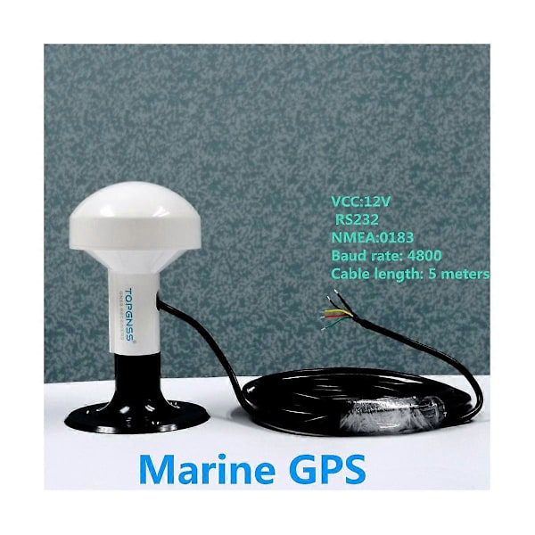 RS232 GPS Marin GPS Mottagarantennmodul NMEA 0183 Hastighet 4800 Spänning 12V Kabel är 5 Meter