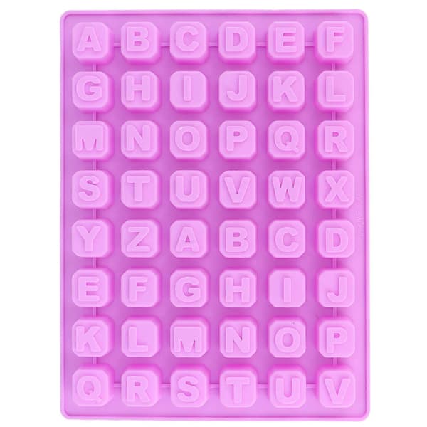 48-Ruters Form Alphabet Bakeform for Sjokolade, Kjeks, Isbiter