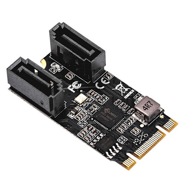 M2 PCIE NVMe SATA6G 2 Port SATA III 6Gb/S M.2 22X42 M Key og B Key Kontroller Adapterkort JMB582