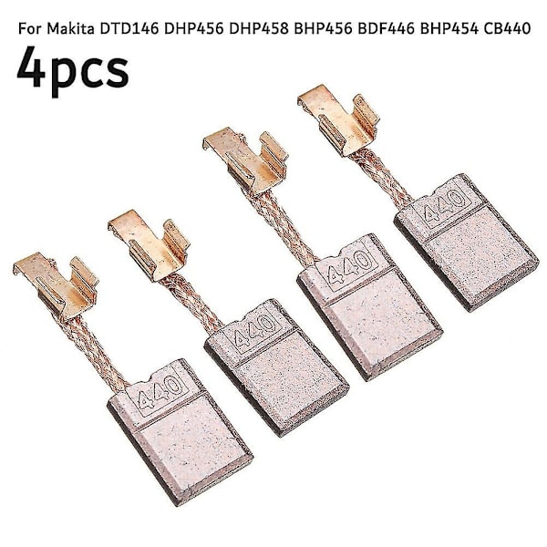 4 stk. kulbørster til Dtd146 Dhp456 Dhp458 Bhp456 Bdf446 Bhp454 Cb440 ledningsfri elektrisk hammer Dr x