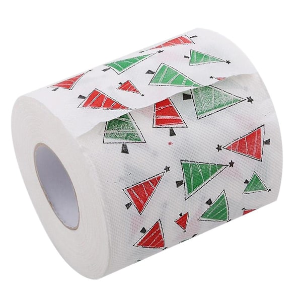 Julpappersmönster Toalettpapper Santa Julgran Tryckt Papper