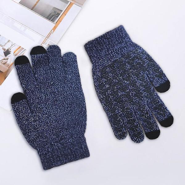 Vinterhandsker til mænd og kvinder - Touchscreen handsker skridsikker silikone S-l Grey S