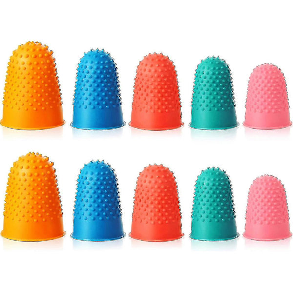 10 stk. Gummi Fingerspids Kontor Gummi Fingerbøl Silikone Fingerbølholder