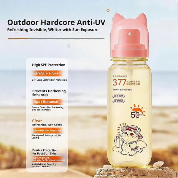 MAIMIQI 377 Whitening Sunscreen Spray Multi Effect Isolerende Solcreme SPF50+ PA+++