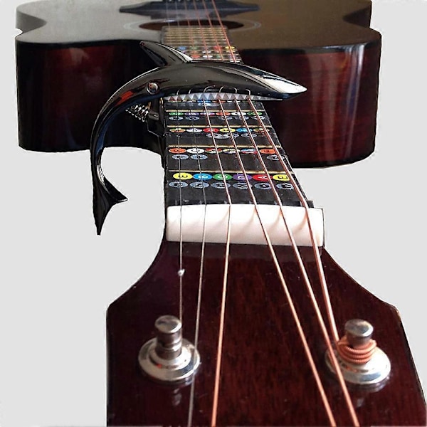 Shark Guitar Capo - Zinklegering Capo för Akustisk, Elektrisk, Klassisk Gitarr, Bas och Ukulele