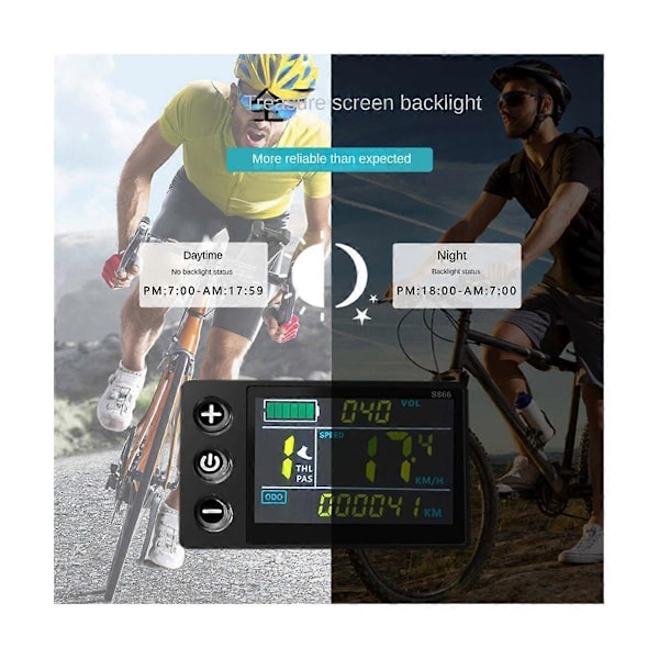 LCD-S866 Elektrisk Cykel Farve LCD Display Instrument 24V 36V 48V Elektrisk Cykel Modifikation, S