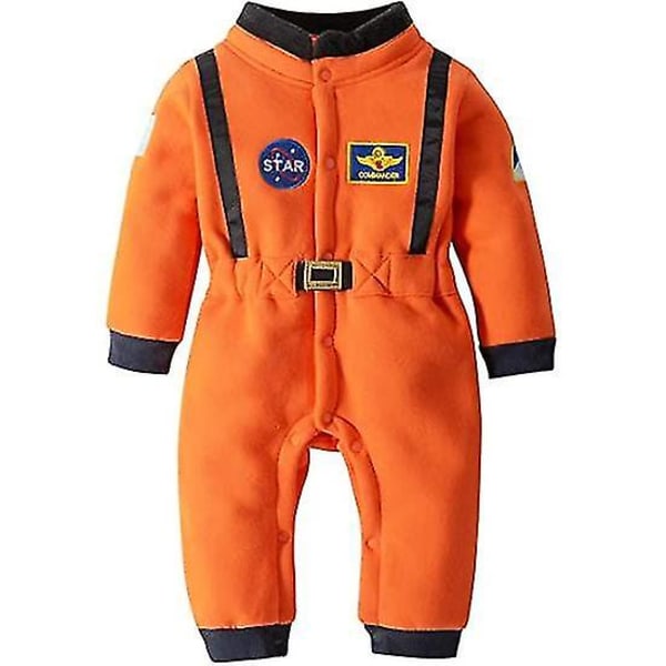 Baby småbarn astronaut kostyme romdrakt for gutter, jenter Orange 80