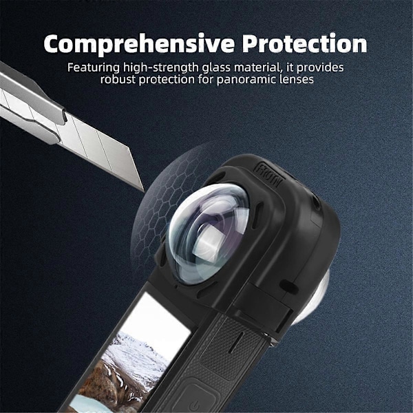 Linssisuojat X4:lle, linssinsuojus Insta 360 X4 -kameralle, naarmuuntumaton lasinen suojakotelo