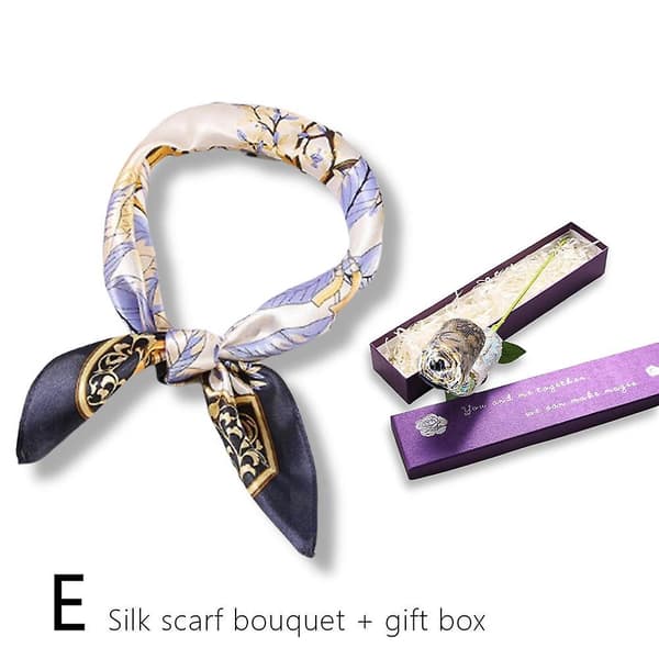 Women's Silk Scarves Pattern Plain Spring Summer Sun Protection Silk Scarf Klassisk marinblå