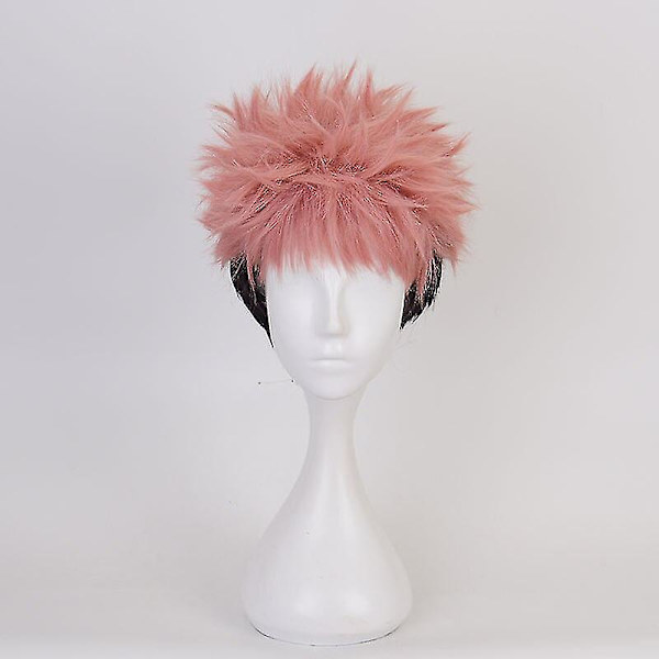 Anime Jujutsu Kaisen Cosplay Peruukki Itadori Yuji Oranssi Pinkki Sh