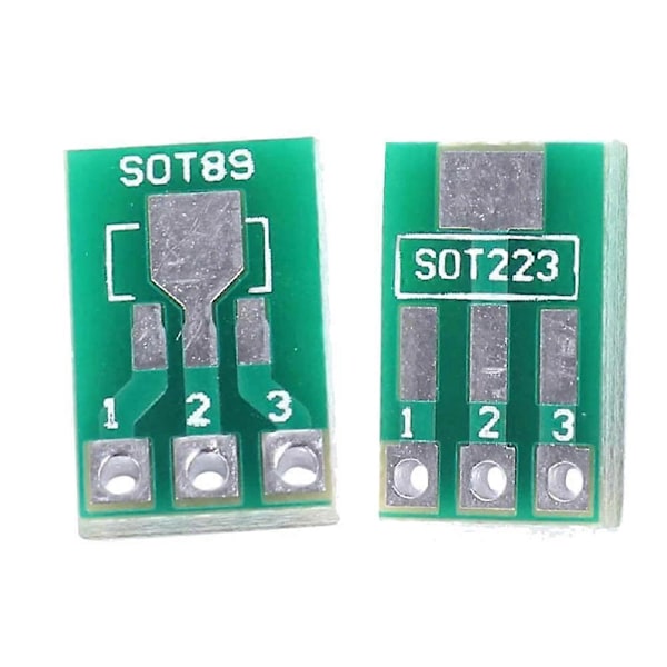 100st SOT89 SOT223 Till DIP PCB Transfer Board Pin Adapter Platta Dubbelsidig 1.5Mm 2.3Mm Till 2.54Mm
