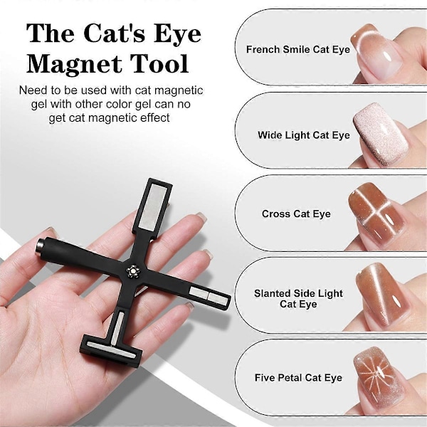 Nagelmagnetset, 5 i 1 Nagelmagnetpennor med Skyddsfodral, B