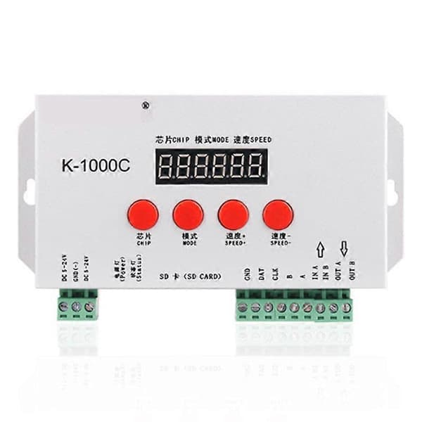 K-1000C Controller K1000C WS2812B WS2811 APA102 T1000S WS2813 LED 2048 Pixel Program Controller DC5